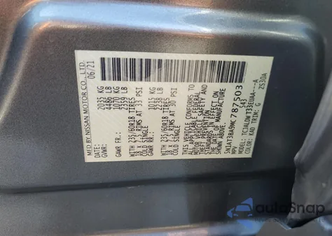 2021 Nissan Rogue Sv from USA, damaged, VIN 5N1AT3BA9MC787503